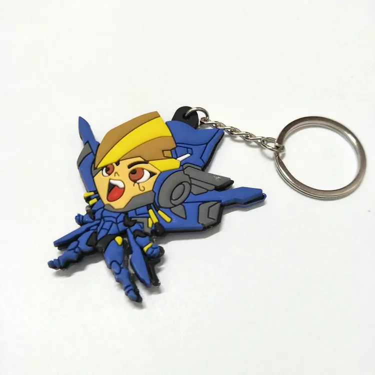 OW juego Reaper PVC llavero Mei DVA Hanzo Tracer moda novedad divertido colgante llavero accesorios de joyería Llaveros Chaveiro regalo