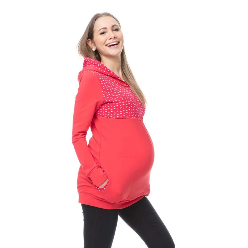 Thicken Nursing Mothers Breastfeeding Hoodie Sweatshirt Winter Maternity Clothing Pregnancy Lactation Clothes For Pregnant Women (6)