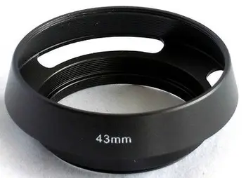 

Wholesale Metal Vented Lens Hood 43mm Filter Thread for Leica Samsung Panasonic MH-43 black free shipping
