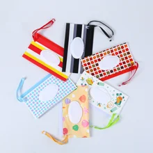 Экологичная коробка для детских салфеток, коробка для влажных салфеток, чистящие салфетки, сумка для переноски, раскладушка, защелкивающийся ремешок, чехол-контейнер для протирки