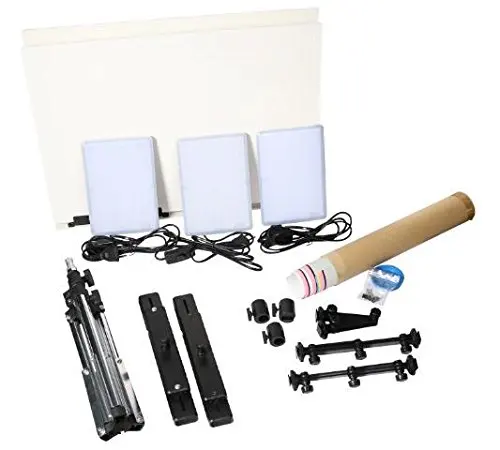 Fotopal nanguang cn-t96 3-light kit 5600 К 96 шт. Светодиодные лампы 18 Вт + мини Стрельба кронштейн стенд набор Фотовспышки комплект