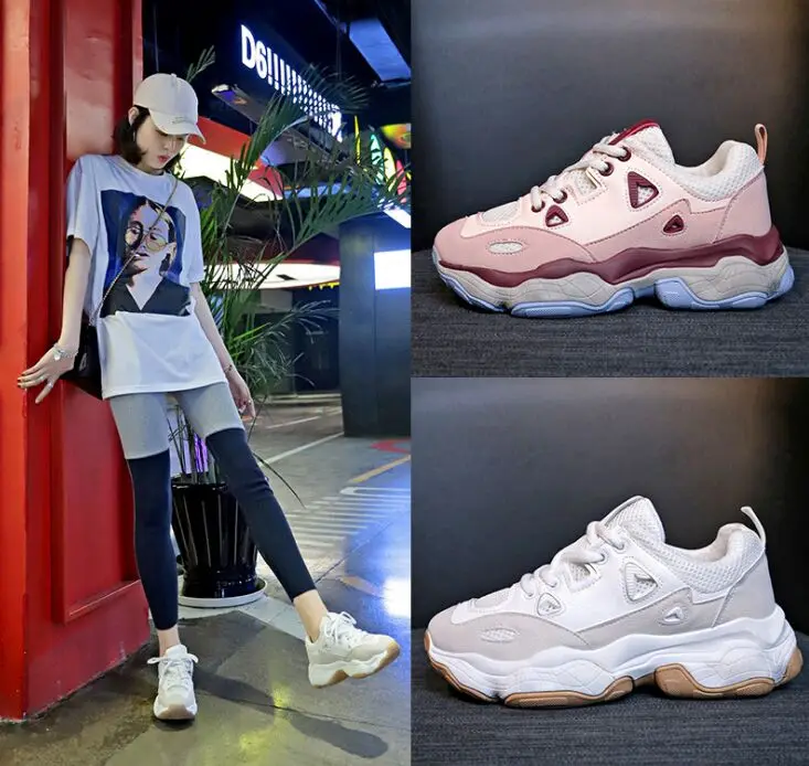 

2019 Spring Autumn Women Casual Shoes Comfortable Platform Shoes Woman Sneakers Ladies Trainers chaussure femme size 35-40