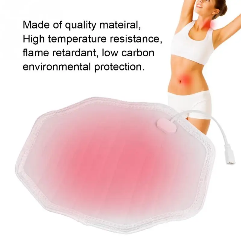 

New Electric Charging Oval Silicone Heater Heating Pad Waist Belly Warming Mat Care Massage Relaxation Toiletry Kits