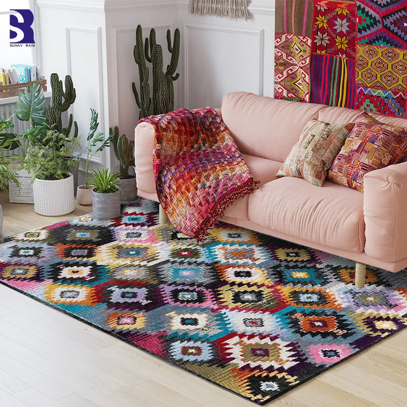 

SunnyRain 1-piece Short Plush Area Rug For Living Room Rugs and Carpets For Kitchen Slipping Resistance Bed Room Rug