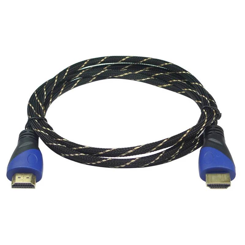 Нейлоновая оплетка HDMI кабель 0 5 м 1 2 3 8 10 шнур 1080P 3D для PS4 Xbox проектор HD lcd Apple tv PC
