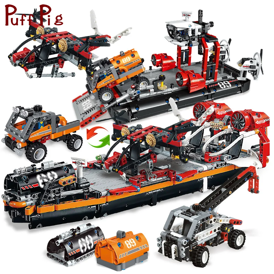 

1031PCS Creator 2in1 High Speed Jet Boat Hovercraft Model Technic Building Blocks Juguetes Oyuncak City Architecture Bricks