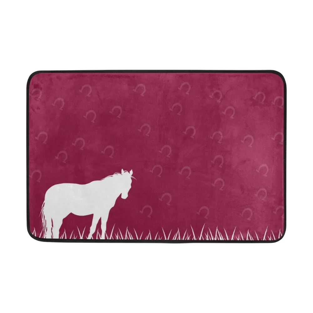 2018 New Style Horse Print Carpets Anti Slip Floor Mat Cartoon Outdoor