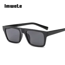 Imwete прямоугольные солнцезащитные очки для мужчин и женщин, роскошные брендовые дизайнерские солнцезащитные очки, ретро красочные очки, женские очки UV400