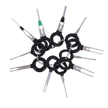 

11 Pcs Connector Pin Removal Auto Car Plug Circuit Board Wire Harness Terminal Extraction Pick Crimp Pin Back Needle Set New