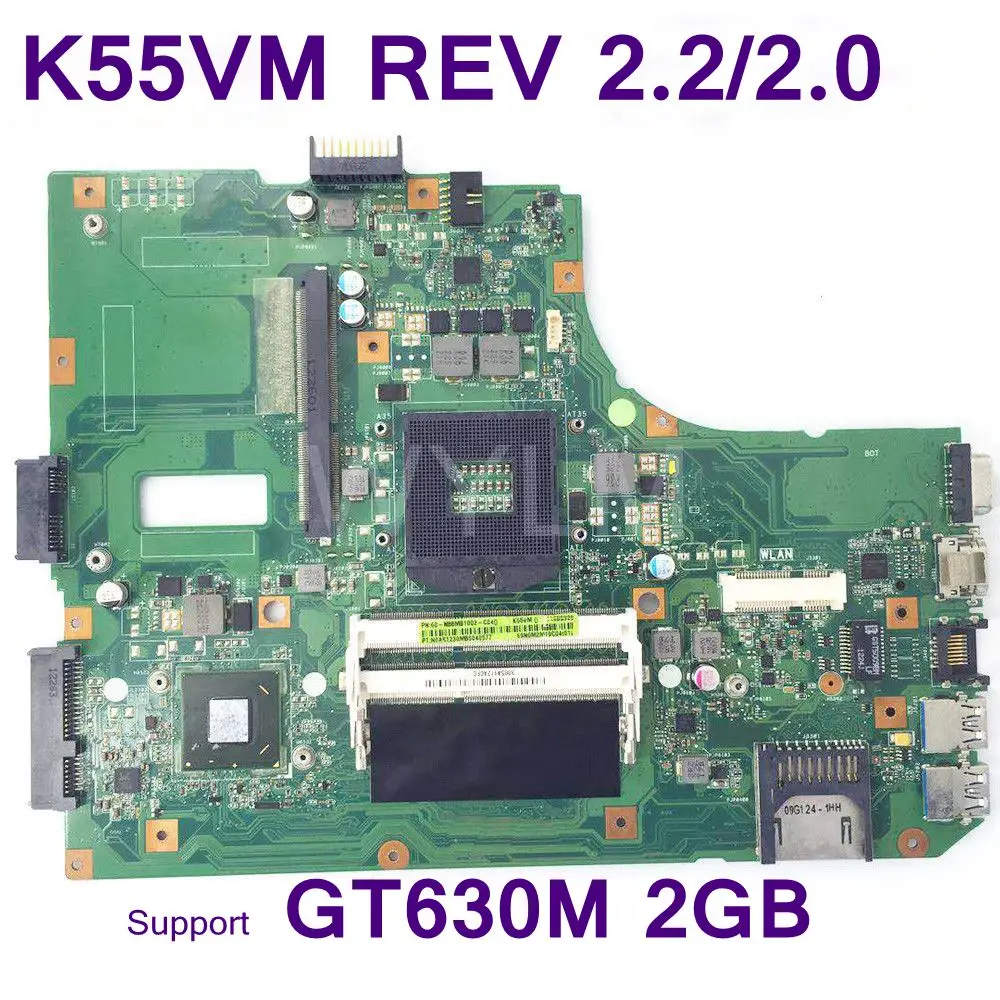 K55VM материнская плата для ноутбука ASUS A55V K55V K55VJ REV2.2/2 0 Поддержка Geforce GT630 2G 100%