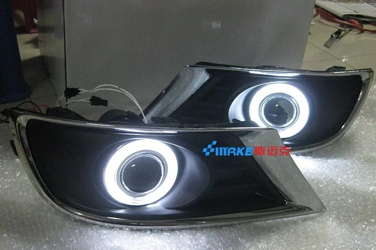 EOsuns CCFL Ангел глаз светодиодные противотуманные фары светильник led DRL + туман