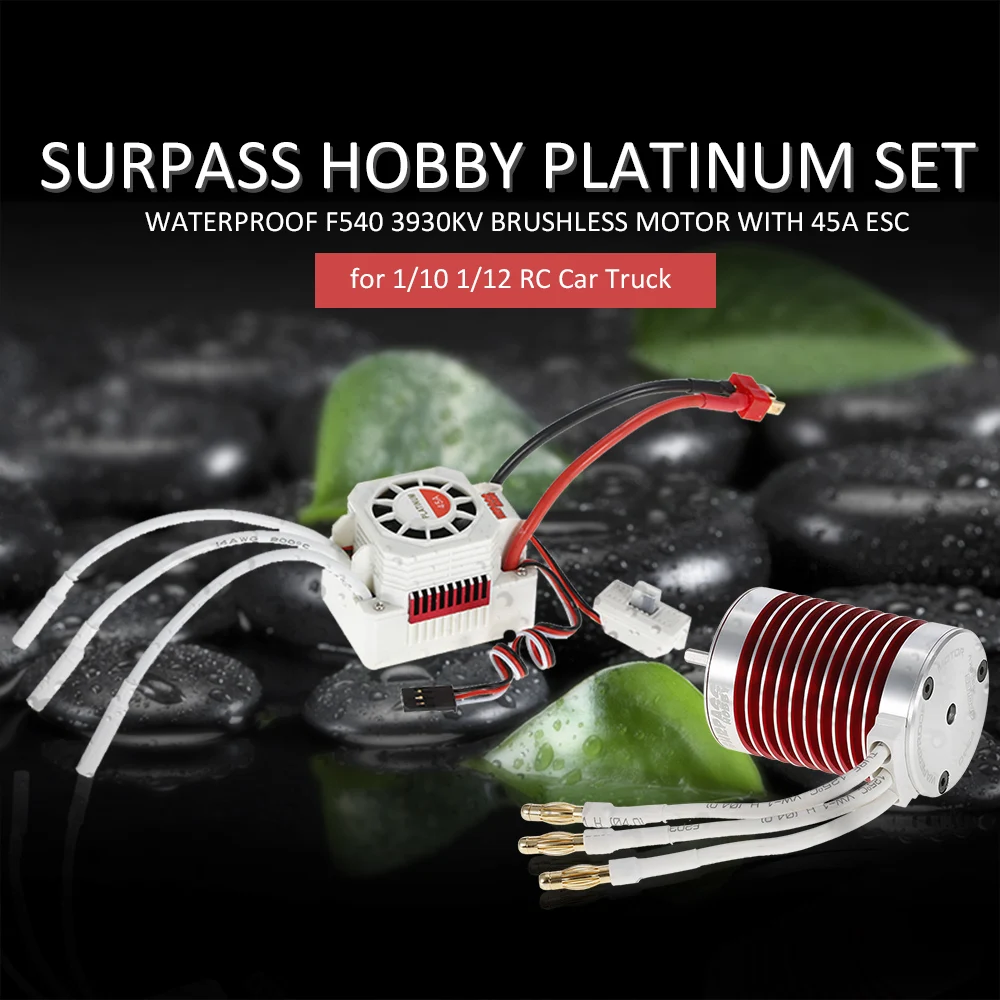 Platinum Set Waterproof F540 3930KV 4370KV Brushless Motor with 45A ESC RC Car Part Kit for 110 112 RC Car Truck Model Toys (10)