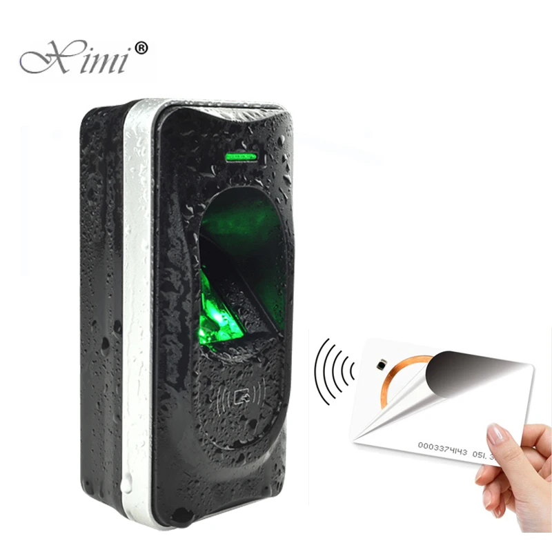 

IP65 Waterproof Fingerprint Reader Exit Reader For F18 Access Control System RS485 Fingerprint And RFID Card Reader ZK FR1200