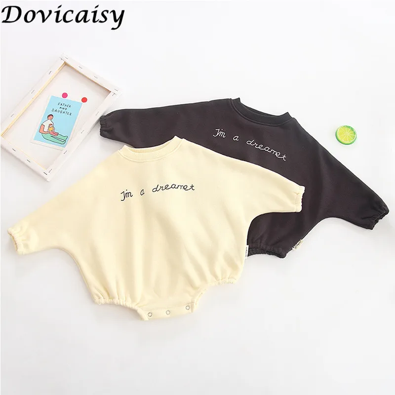 

Newborn Baby Bodysuits White Long Sleeve Infant Girl Boy Clothing Korean Design 100% Cotton Baby Clothes Photography Costumes