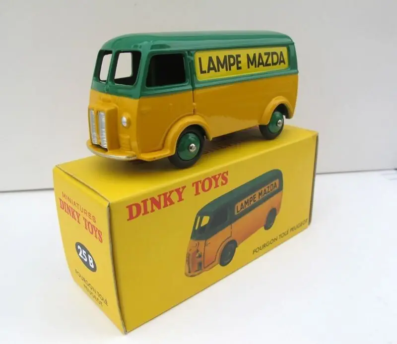 DINKY TOYS MINIATURES NO 25b PEUGOT VAN LAMPE MAZDA |