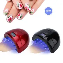 Для ногтей УФ светодиодный 48 Вт УФ светодиодный Сушилка для ногтей двойной источник света Гель-лак легкий Маникюр машина для ногтей