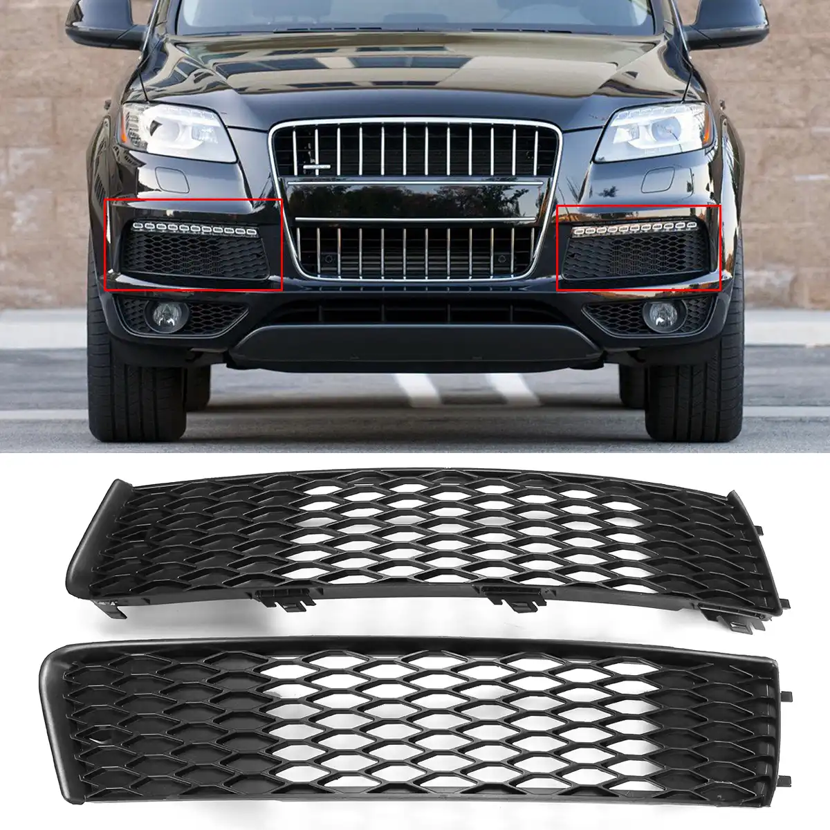 AUDI Q7 2005-2009 NEW FRONT BUMPER FOG LIGHT LAMP COVER GRILLE LEFT N//S
