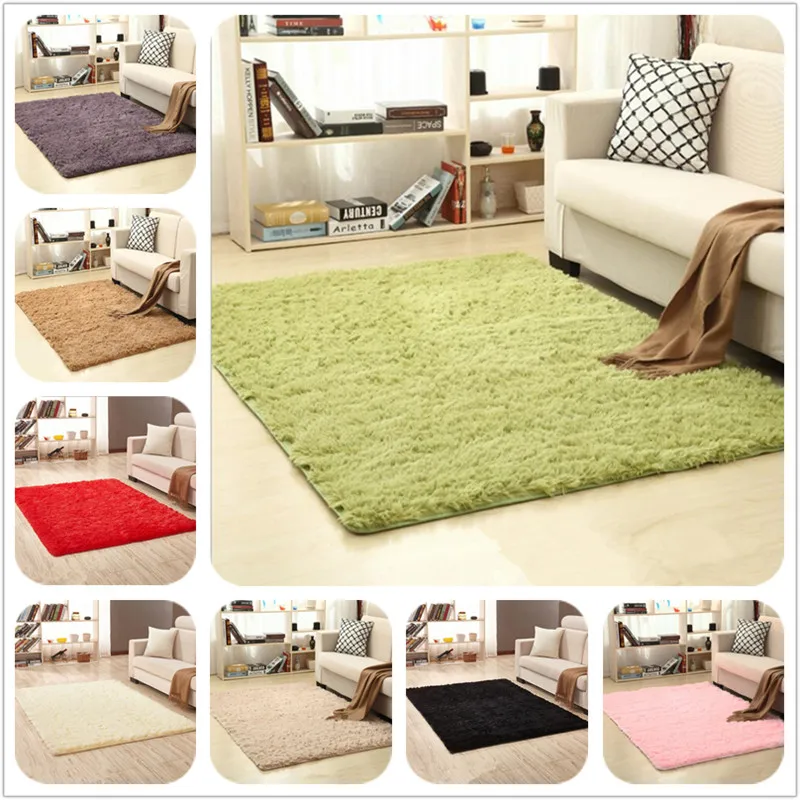 

Free Shipping European Fluffy Anti-slip Large Floor Carpets For Living Room Modern Area Rug For Bedroom Shaggy Rug Alfombras