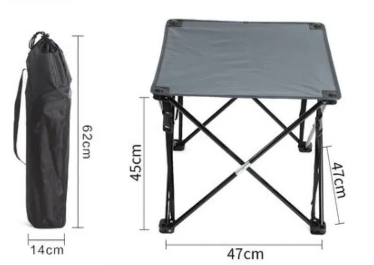 Портативный складной квадратный стол 47x45x47 м Рыбалка кемпинг стол для барбекю складной пеший Туризм стол Сад Открытый Сверхлегкий стол B493