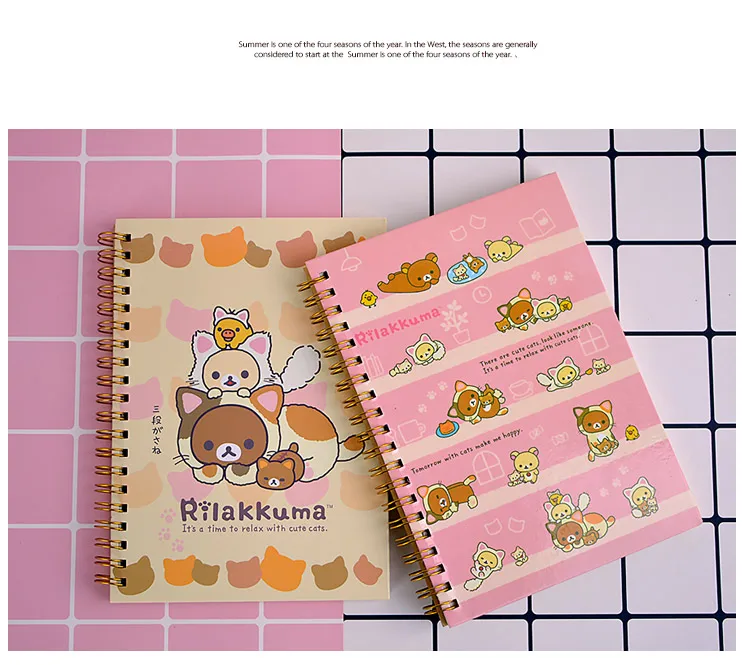 Kawaii Япония мультфильм Rilakkuma ноутбук дневник повестки дня карман книга канцелярия; школьные принадлежности Японии канцелярскими