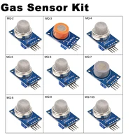 9pcs/lot Gas Detection Module MQ-2 MQ-3 MQ-4 MQ-5 MQ-6 MQ-7 MQ-8 MQ-9 MQ-135 Gas Sensor for DIY Board kit