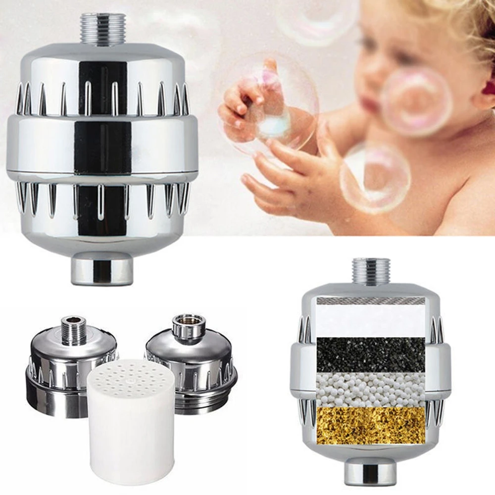 In Line Shower Filter Softener Chlorine Heavy Metal Removal Water
