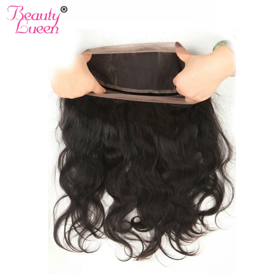 

Body Wave Peruvian Human Hair 360 Lace Frontal Pre Plucked Natural Hairline With Baby Hair Beauty Lueen Non Remy Hair Frontal