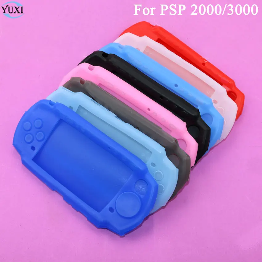 

YuXi 8pcs/lot Soft Silicone Body Protector Skin Cover Case For Sony PSP 2000 3000 Console Protective Case