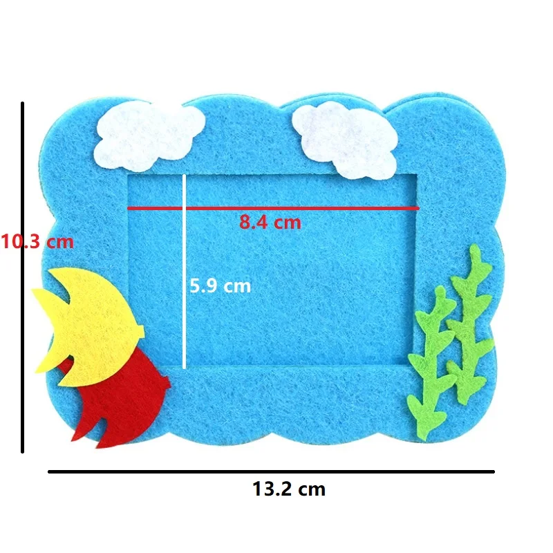 DIY Нетканая фоторамка для детей, 3D фоторамки, Детские ручные наклейки, игрушки ручной работы для детского сада и раннего образования