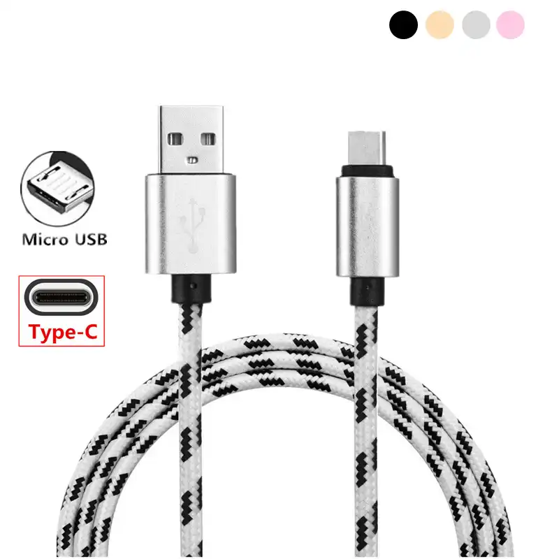 Cable cargador de datos Trenzado de Nylon Negro Plomo para Huawei Honor 7A Pro Cable cargador de datos Trenzado de Nylon Negro Plomo para Huawei Honor 7A Pro