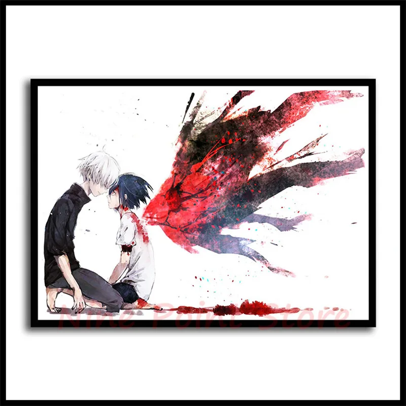 Классический постер Tokyo Ghoul с печатью белой бумаги четкое изображение украшение