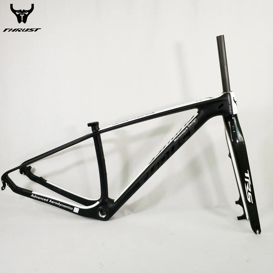 Top chameleon color frame + fork Bicycle Carbon Frame 29er Mountain Bike Frame UD Black 15 17 19 inch with mtb Carbon Fork 15 9mm 9