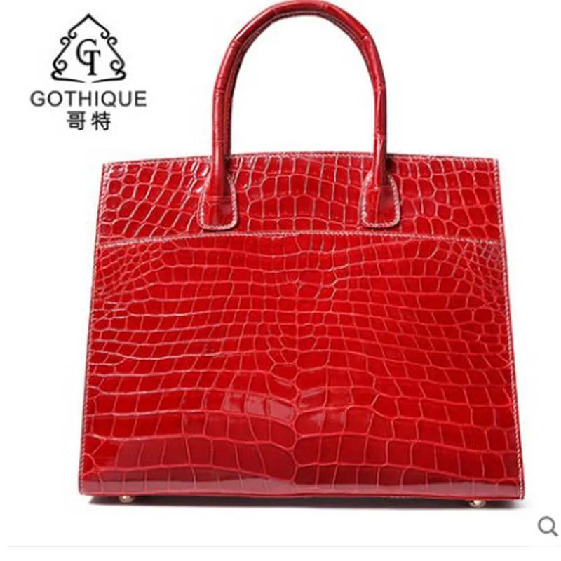 gete Handbag fashionable  leather bag crocodile leather bag for women estuarine crocodilecrocodilus porosus