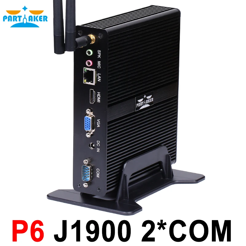  Partaker Intel Celeron j1900 mini pc quad core fanless pc with VGA HDMI support windows Linux Ubunt