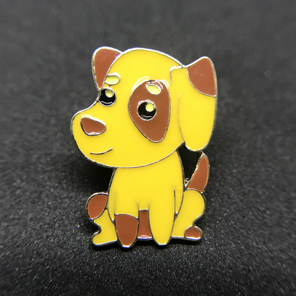 

AHYONNIEX 1 PC Cartoon Cute Dog Alloy Brooch Metal Badges Icons on The Backpack Pin Badge Decoration Badges for Clothing