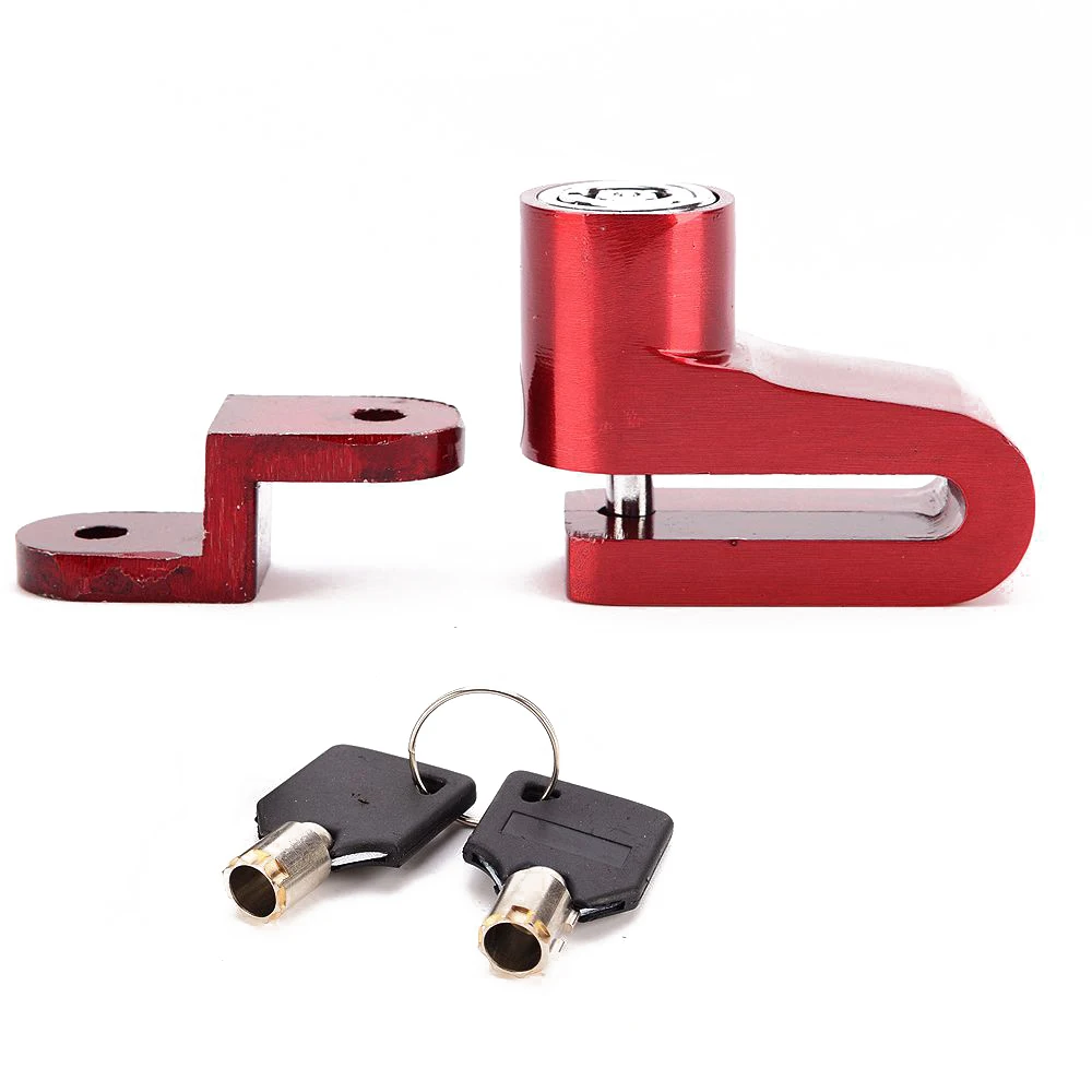 

Motorcycle Disc Brakes Rotor Wheel Lock Security Bicycle/Bike Lock, red