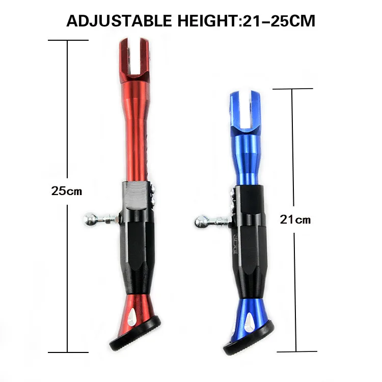 Motorcycle-Parts-Adjustable-Height-21-25CM-Kickstands-Motor-Scooter-Modified-Foot-Bracket-CNC-Aluminum-Alloy-Side