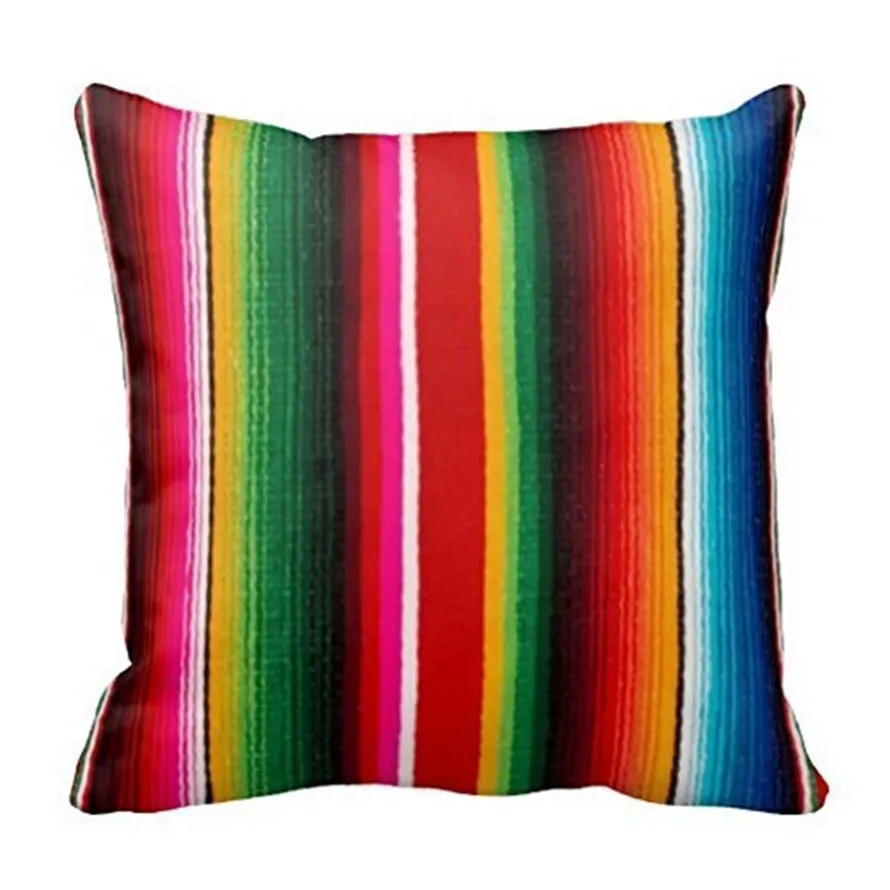 Красочный мексиканский стиль бросательная Подушка Чехол модная Радужная подушечка наволочки для дома