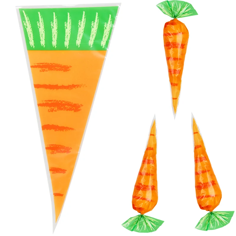 Buy 20pcs Easter Carrot Candy Bag Easter Bunny Rabbit