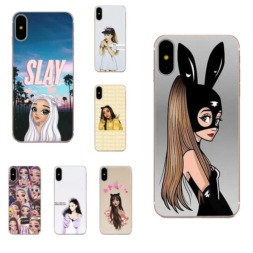 Мягкий защитный чехол Ariana Grande для Apple iPhone 4 4S 5 5C 5S SE 6 6S 7 8 Plus X XS Max XR | Мобильные