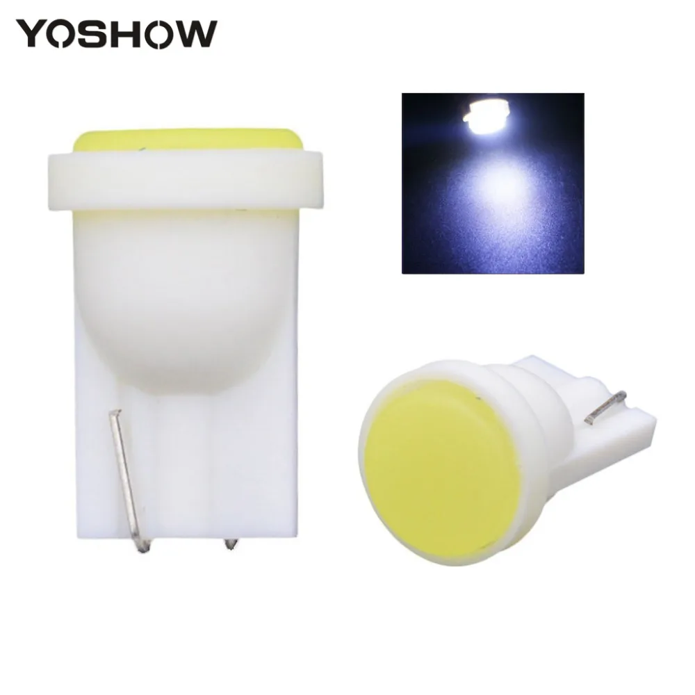 2pcs Ceramic LED COB Light W5W T10 Wedge Door Instrument Side Bulb Lamp Car 1.5W 12V | Автомобили и мотоциклы