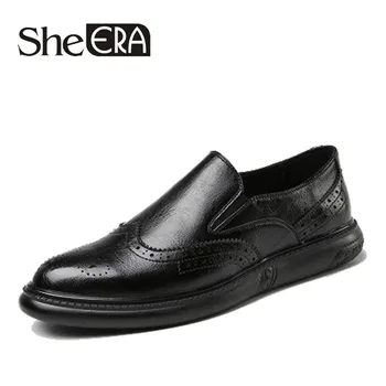 

2019 Pointed Toe Mens Dress Shoes Spilt Leather Luxury Wedding Shoes Floral Print Men Flats Office wedding party Formal Shoes
