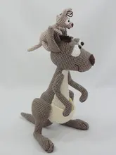 Amigurumi CrochetKanga Roo and Baby Roo toy doll rattle