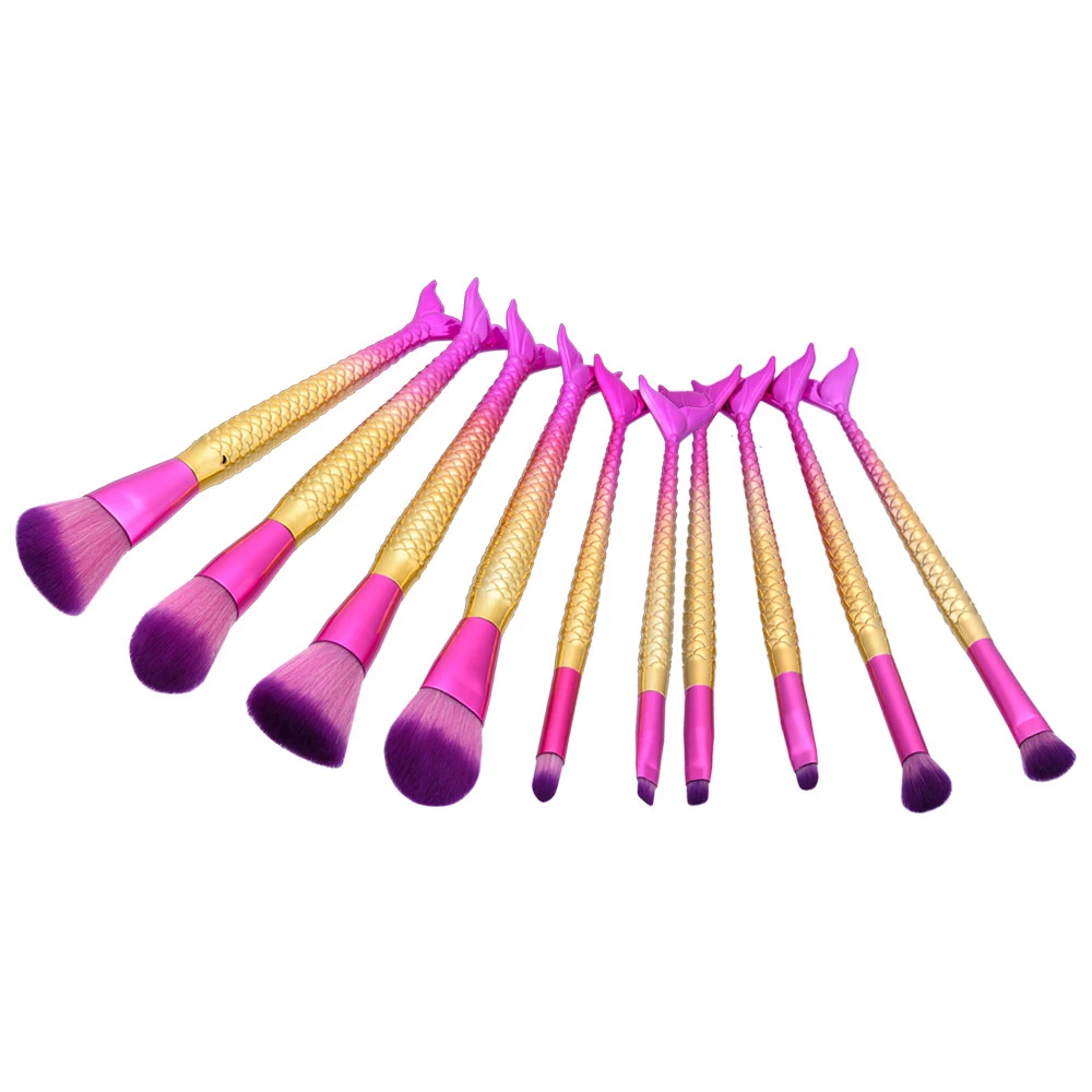 10PCS Kabuki Make up Brushes Set Makeup Foundation Powder Blusher Face Brush (2)