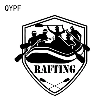 

QYPF 14*14.9CM Interesting Rafting Kayaking Decor Car Bumper Vinyl Sticker C16-1250