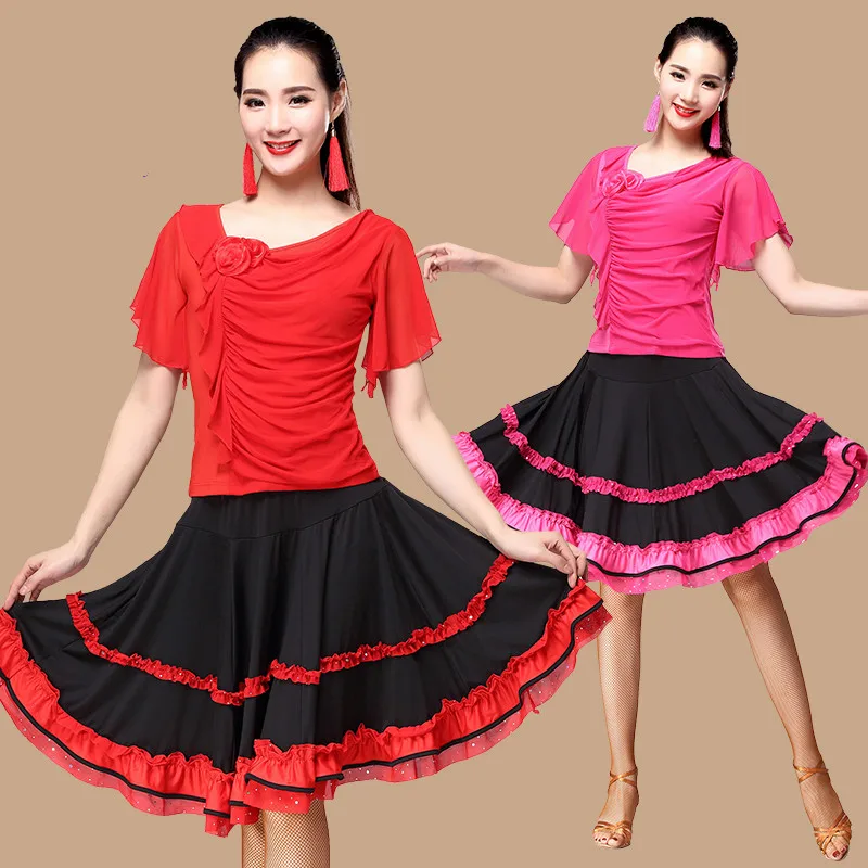 Square dance clothing female new suit middle aged and large size dance