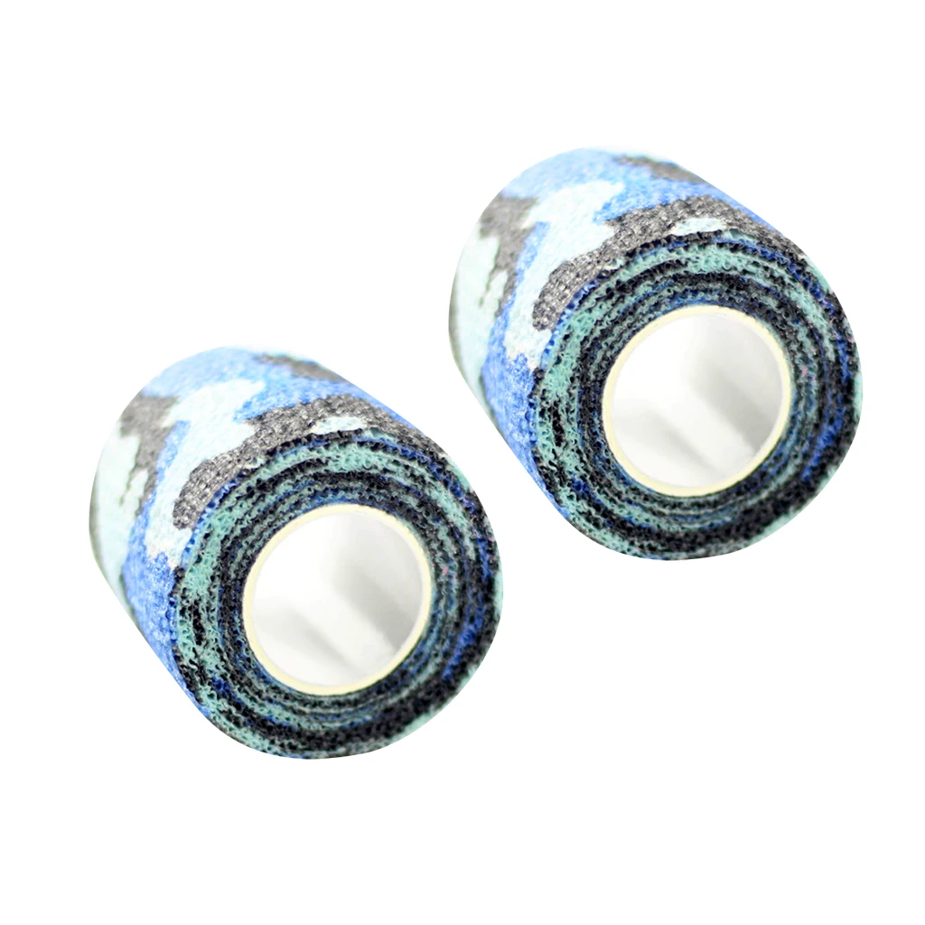 2 Pieces Self-adhesive Wrist Ankle Joints Wrap Bandage Tape Navy Camo High Quality non-woven fabric self adhesive bandage