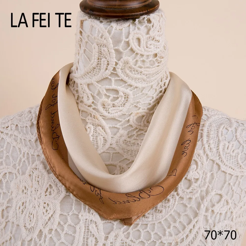 Fashion Square Silk Neck Scarf Women Female Neckerchief Bandana Satin Chiffon Shawl Head Bag Hair Women Scarf For Ladies 2019