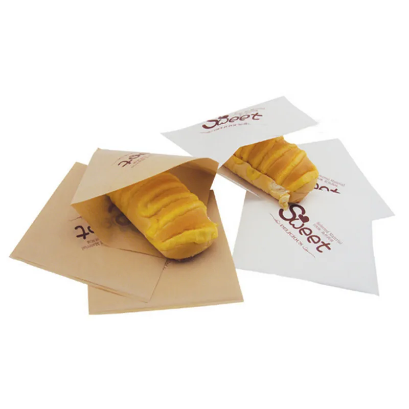100 шт./лот Trigon пищевая сумка маслостойкая бумажная сумка для DIY бутерброд пончик булочная слоеная пончик упаковочная бумага