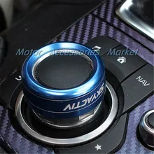 Алюминиевый AUX медиа контроль крышка кольцо Накладка для Mazda 3 6 CX-5 CX-9